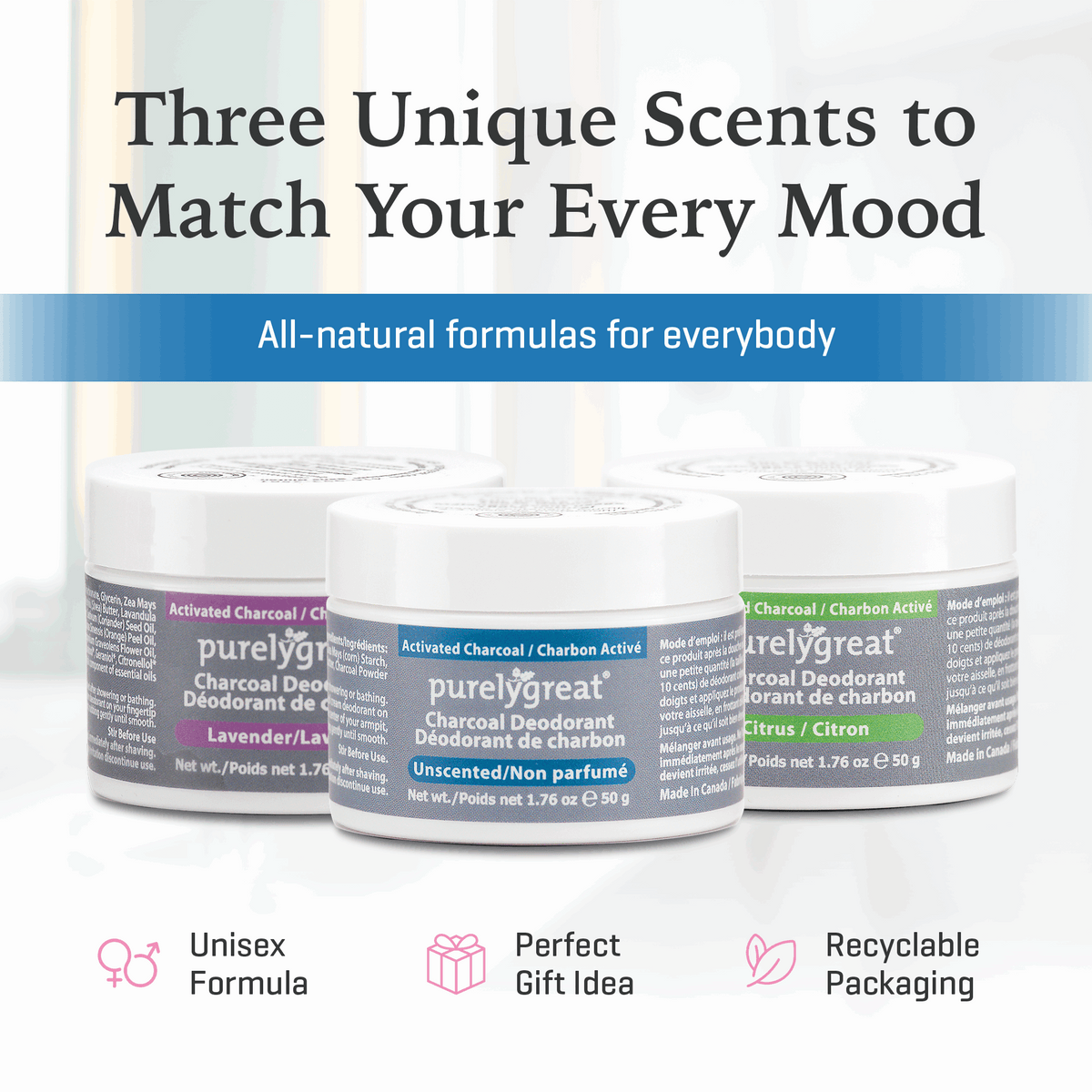 Unscented Charcoal Deodorant