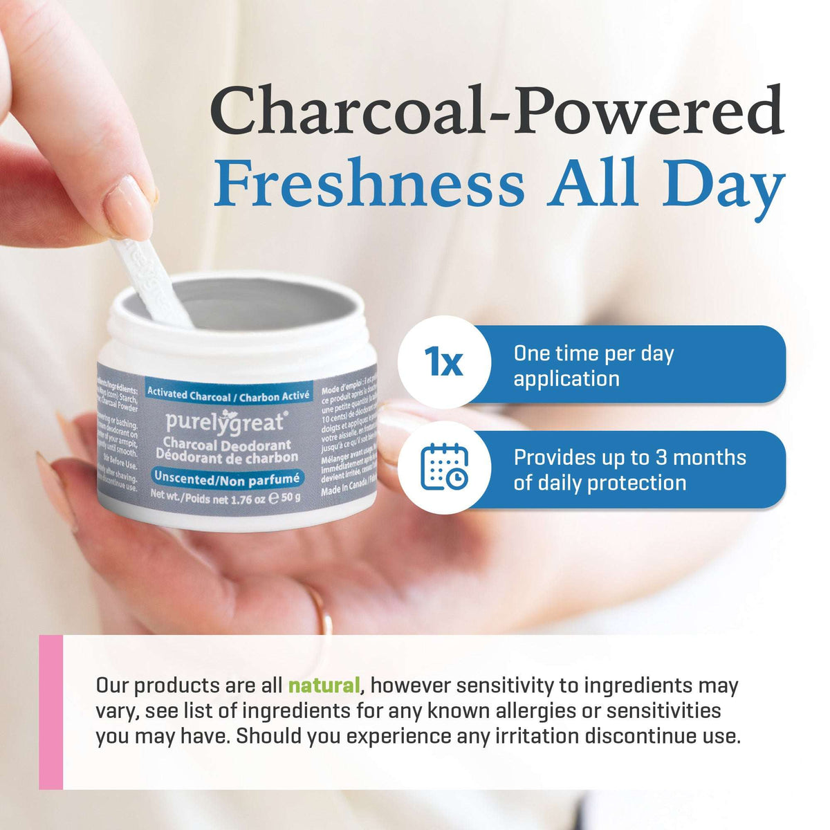Unscented Charcoal Deodorant