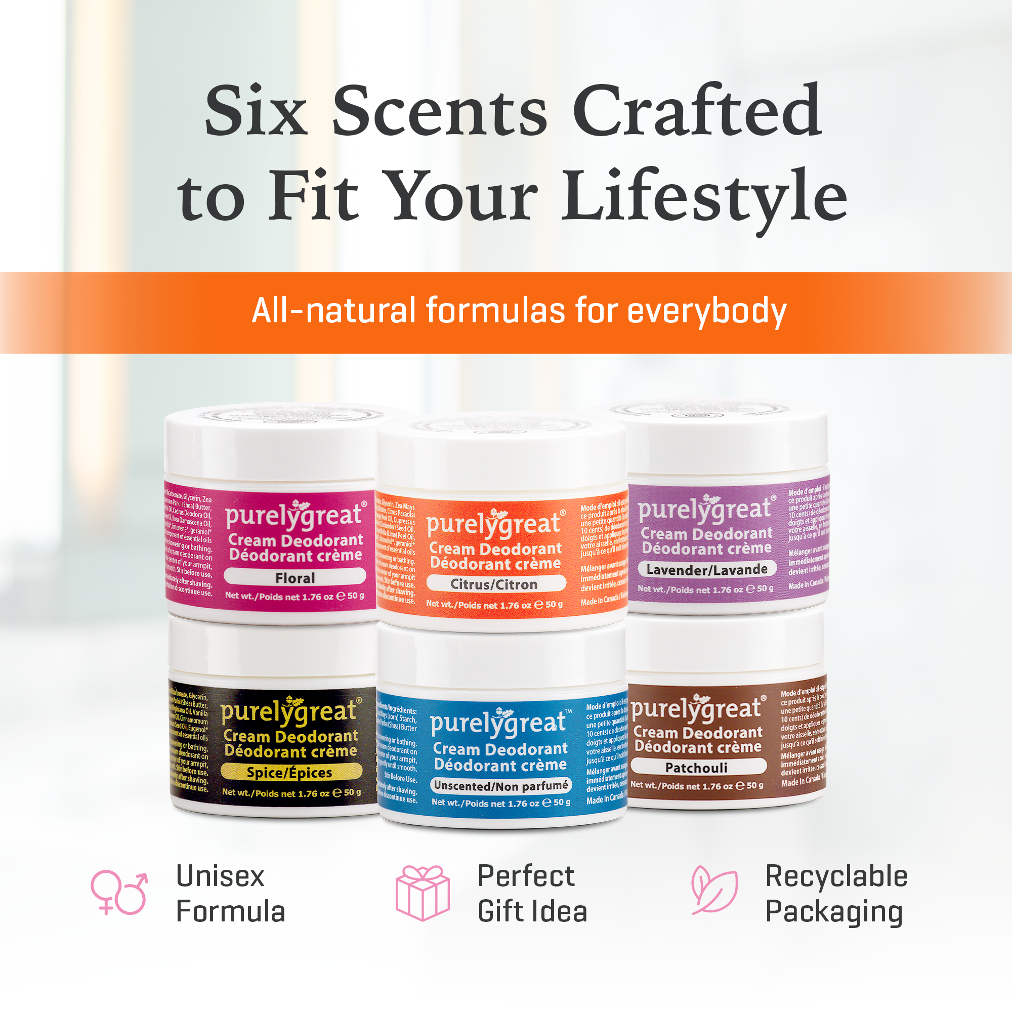 Citrus Cream for Women | Purelygreat Natural Deodorant