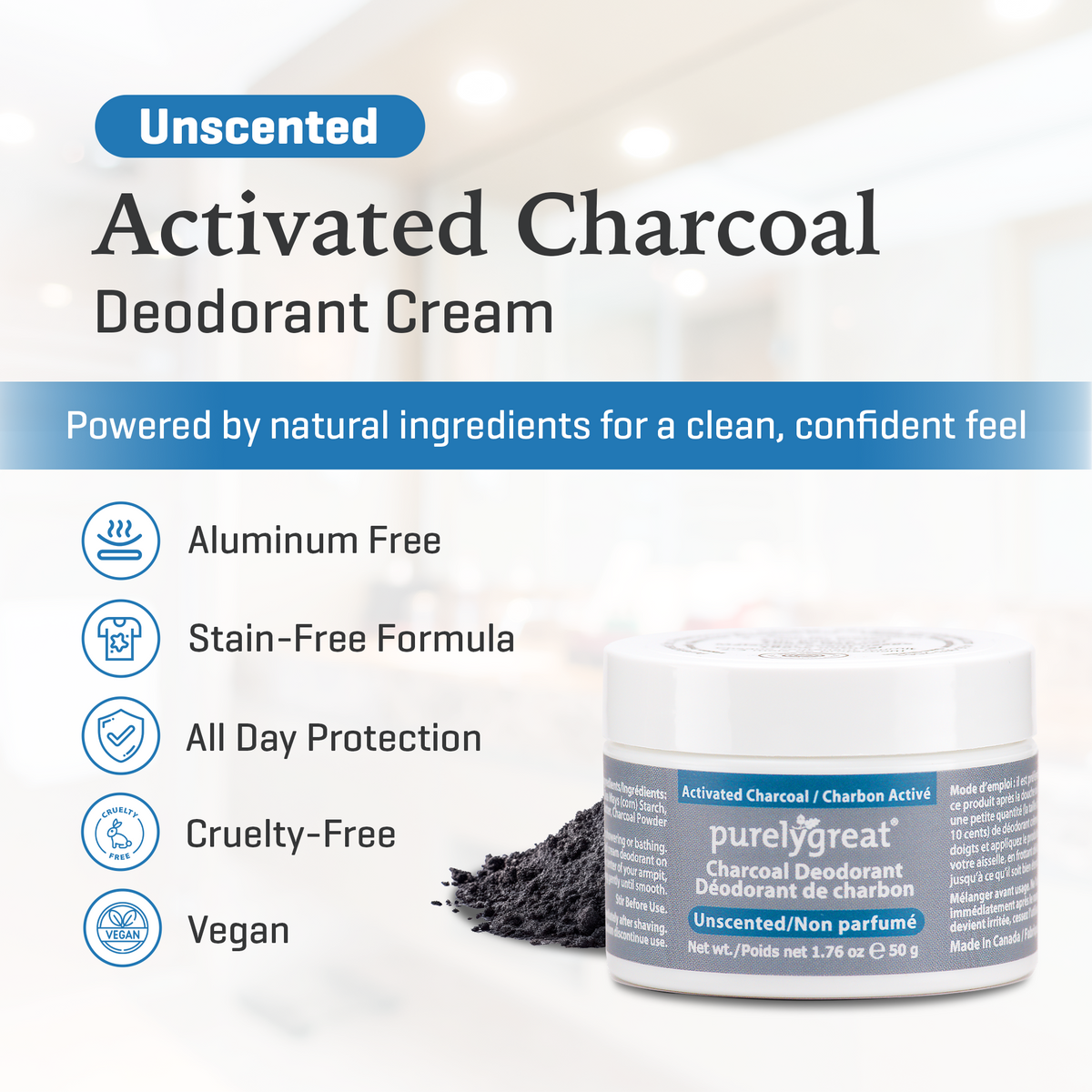 Unscented Charcoal Deodorant