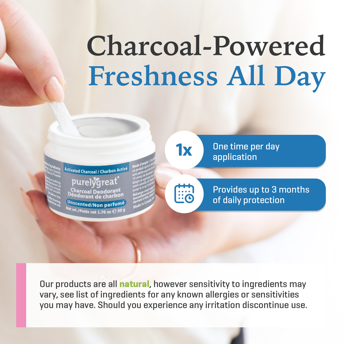 Unscented Charcoal Deodorant
