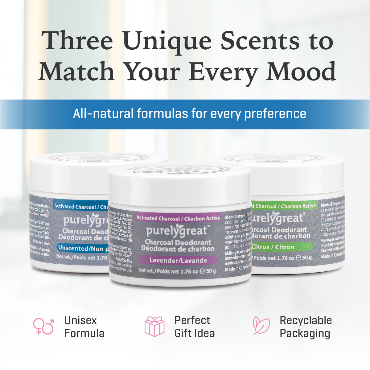 Unscented Charcoal Deodorant