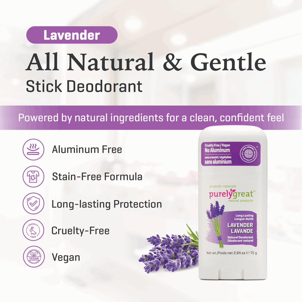 everyone natural deodorant tea tree + lavender Lavender Stick Deodorant | All Natural & Aluminum Free