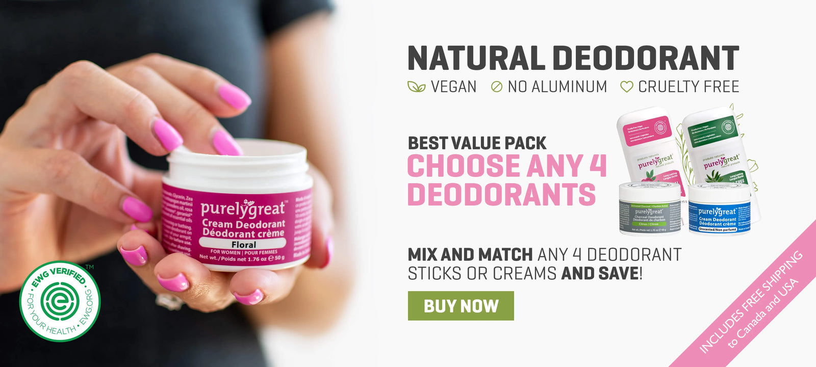 natural cream deodorant aluminum free- Value Pack