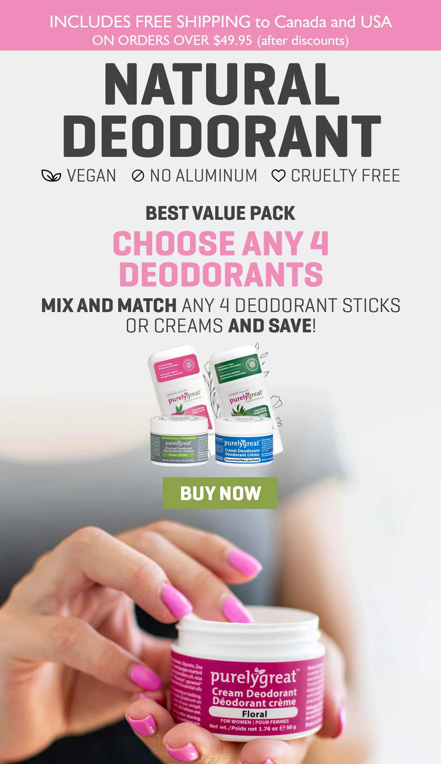 Vegan natural deodorant