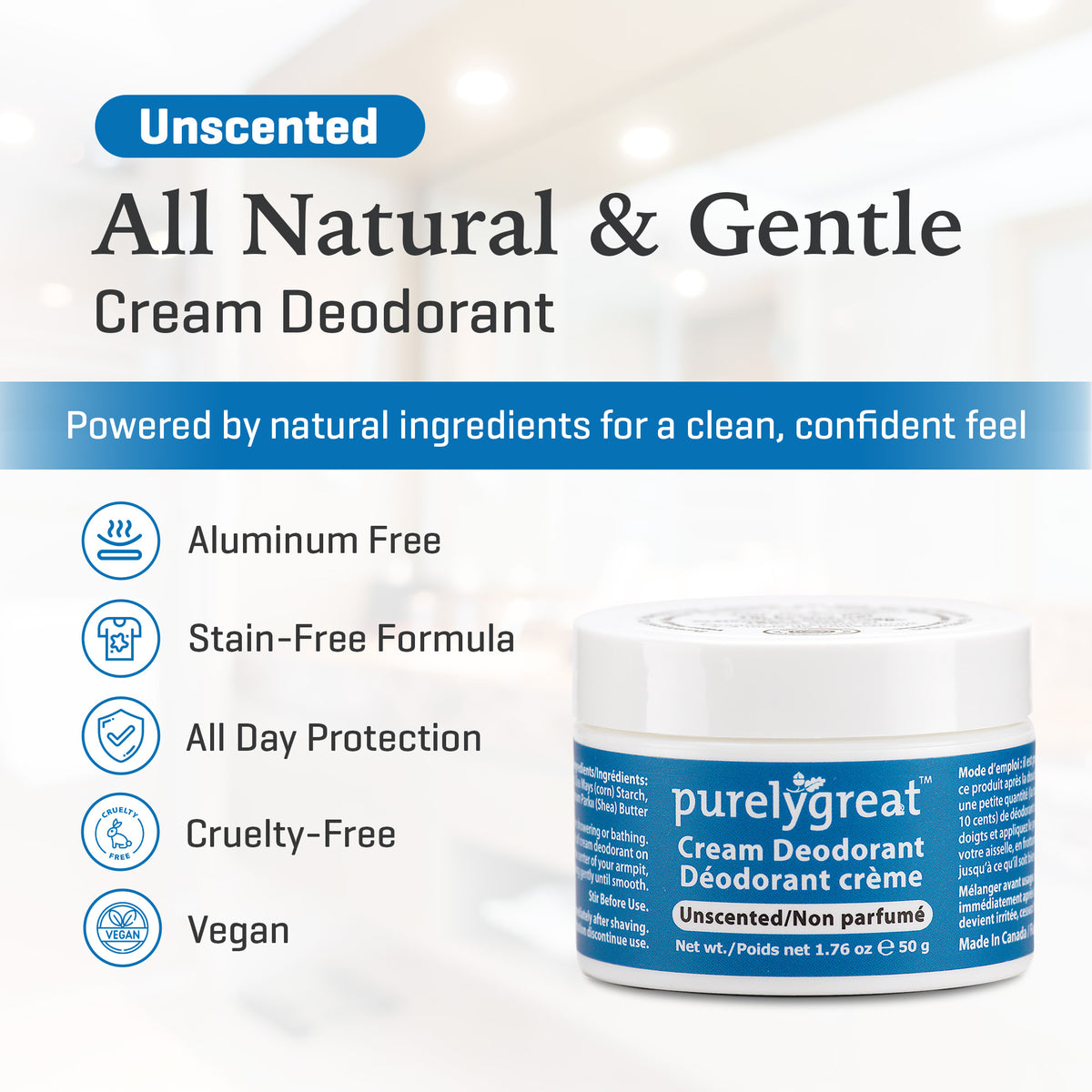 Unscented Cream Deodorant
