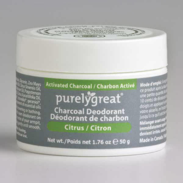 Citrus Charcoal Deodorant Purelygreat Natural Deodorant