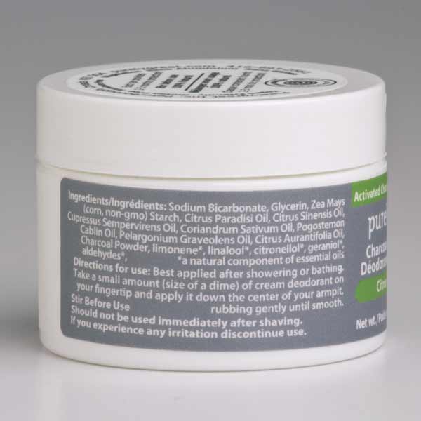 Citrus Charcoal Deodorant Purelygreat Natural Deodorant