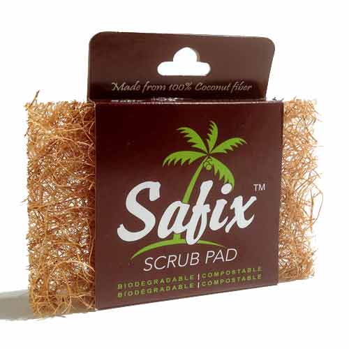 SAFIX Biodegradable Compostable Scrub Pad Purelygreat